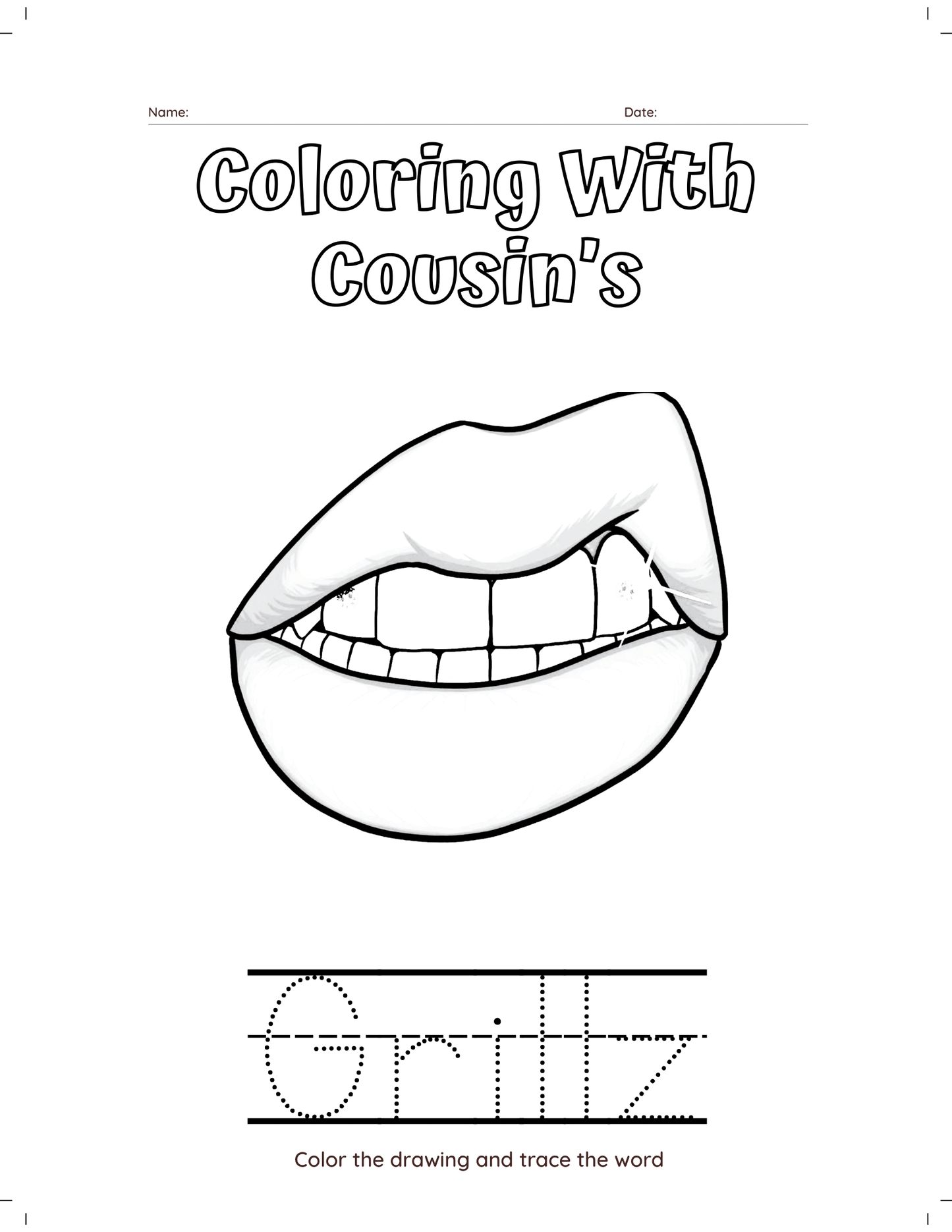 Coloring With Cousins : ABC Edition